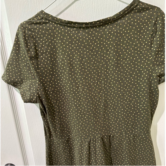 Boden Green Dress with Gold Polka Dots - Picture 7 of 9